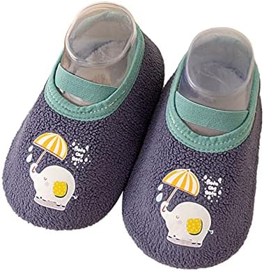 Бебе кратки обувки за деца зимски чевли меко дно во затворен простор за печатење на животински чорапи Куќа чорапи чевли