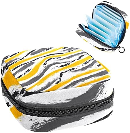 Санитарна торба за складирање на салфетка, жолта и сива преносна менструална торба за менструации за тинејџери продавници за гаќички
