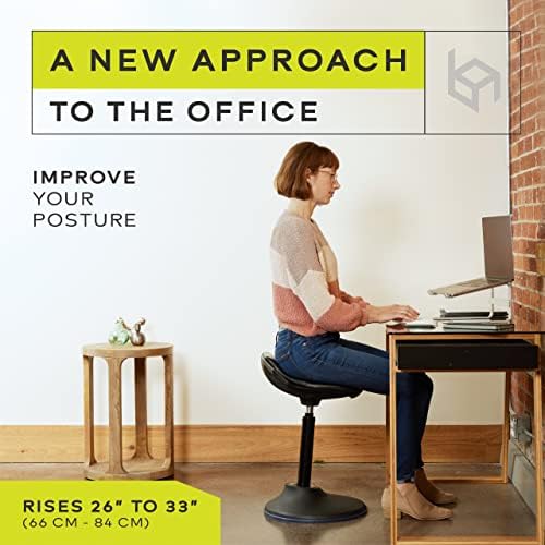 Бонвиво стол за стоење на бирото - Ергономски стол за високи канцелариски клупи со поддршка и рачки за држење и рамнотежа - работа од домашна