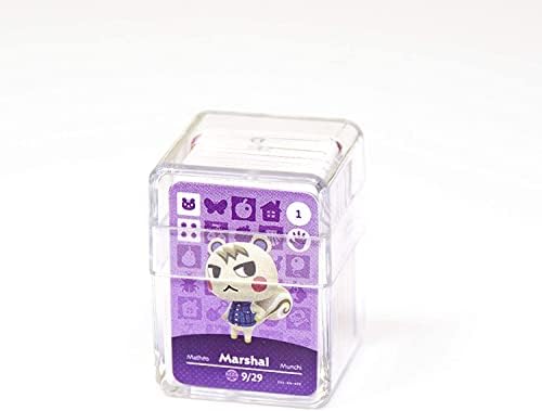 Shuyu 24 парчиња Mini NFC Tag Card, со Crystal Case, компатибилен со животински премин amiibo, за Switch/Switch Lite Wii U NEW 3DS