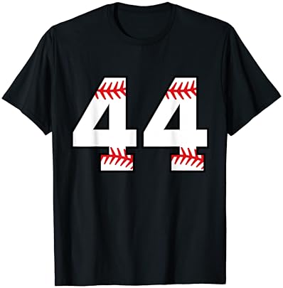 Број 44 Четириесет и четири бејзбол среќен омилен маица со дрес