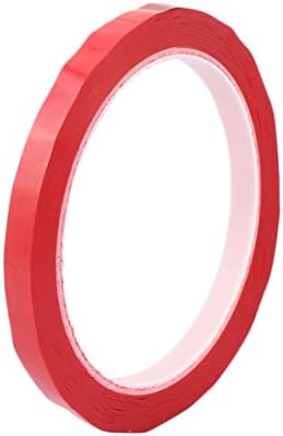 AEXIT 10мм единечни лепила ленти Едно силно самостојно лепило миларно лента 50м должина на пламен, ретардант лого -лента за пена, црвена лента