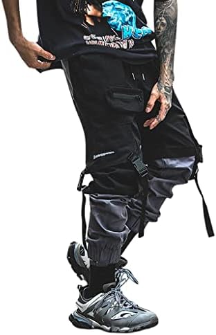 Машки џогерски панталони панк карго баги техничар хип хорем панталони крпеница улична облека тактичка панталони панталони