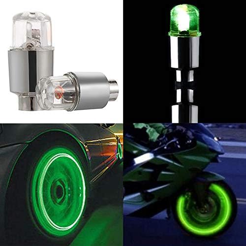 CJRSLRB 2PACK CAR гуми за вентили, светла за велосипед, светло на водоотпорна LED вентил за капа за автомобил/велосипед/моторцикл