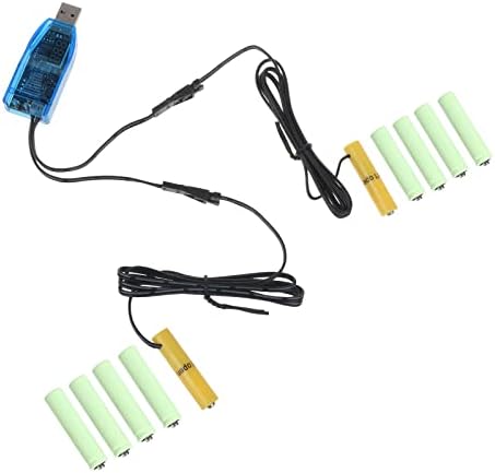 Дијарипсип тип C USB до 1V-24V Dual AM4 LR03 AAA Dummy батерии, за далечински управувач со ламби за ламби за далечински управувач Телефонска играчка за заби