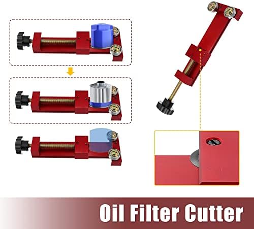 X Autohaux Universal 66490 Filter Filter Filter Filter Filters Алатка за инспекција за опсег на сечење филтри 1-3/4 до 5-3/4 Не'рѓосувачки