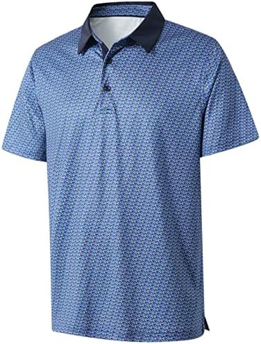 Поло кошули за мажи влага се сушат атлетски обични куќи за голф со кратки ракави за печатење мажи