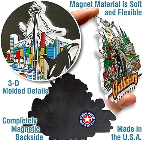 Лос Анџелес Сити Магнет Со Класични Магнети, Колекционерски Сувенири Направени Во САД
