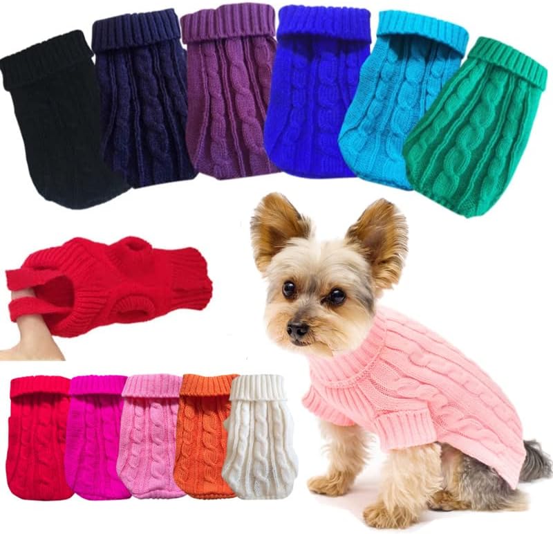 Џемпери за миленичиња кучиња зимска облека за миленичиња за мали кучиња топла облека со џемпер облека за облека за мачки волнена мека маица