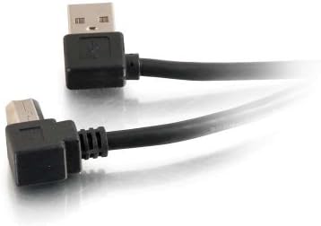 C2G USB Кабел, USB A До B Кабел, USB Кабел Со Прав Агол, USB 2.0 Кабел, 3.3 Стапки , Црна, Кабли Да Одат 28109