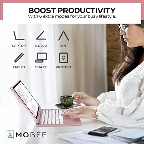 Mobee Unitype iPad Pro 11 Инчен 2021 Случај со тастатура &засилувач; Trackpad - Магија Позадинско Осветлување Тастатура-Паметни Touchpad -