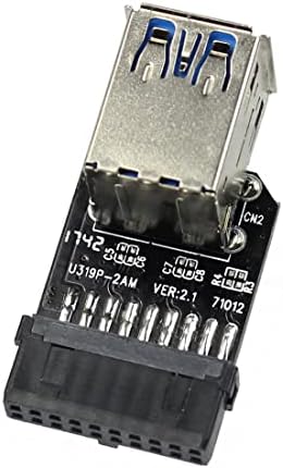 JMT 20pin до двојна USB3.0 адаптер Connverter Десктоп Матична плоча 19 пин/20p заглавие на 2 пристаништа USB 3.0 А женски читач на картички за