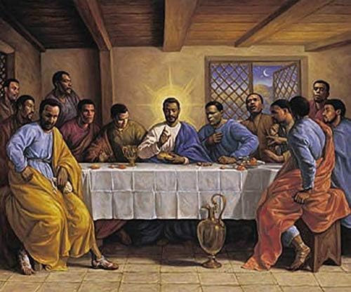 Последната вечера од ХСЕ од Сара enенкинс, афроамерикански постер за печатење на религиозни уметности 16x20