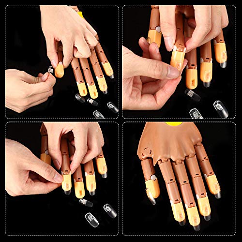 Практика за обука на ноктите за вежбање рака, снабдување со маникир за прикажување на нокти Флексибилни подвижни лажни лажни раце за маникир за
