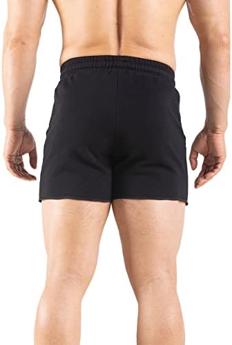 VPOS Менс салата за вежбање шорцеви атлетски кратки панталони за бодибилдинг тренинг памук за дишење шорцеви за мажи со џебови