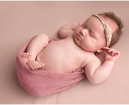 Реквизити за новороденчиња со фотографии со двојно слој плетено новороденче за завиткување на девојчињата за бебиња кои позираат реквизити