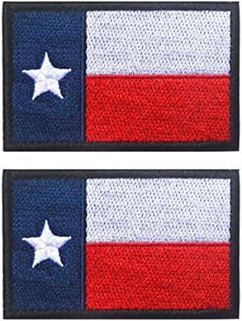 Antrix 2 компјутери Редовно знаме на државно знаме на Тексас железо на шиење на воена тактичка значка за амблем везено железо на лепенка за капа ранец јакна за патувањ?