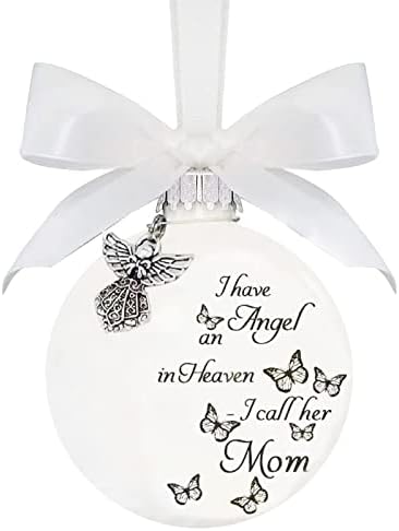 Божиќни топка Меморијални украси тркалезни облик Печатење на пеперутка украс на Божиќни приврзоци за спомен -роднини Божиќни украси домашни