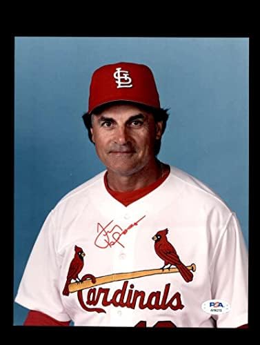 Тони Ларуса ПСА ДНК Коа потпиша 8x10 кардинали Фото Автограм - Автограмирани фотографии од MLB