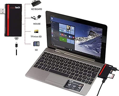 Навитех 2 во 1 ЛАПТОП/Таблет USB 3.0/2.0 Hub Адаптер/Микро USB Влез со Читач НА Sd/Micro SD Картички Компатибилен Со Lenovo ThinkPad T14s Генерал