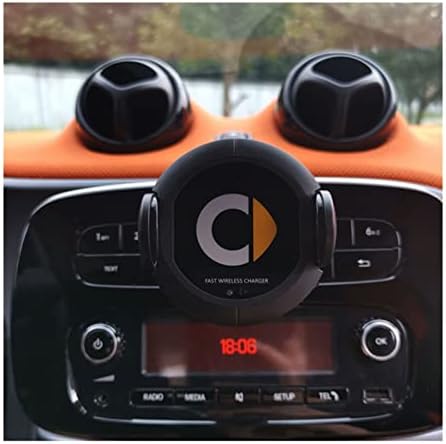 Тети Qi Брз безжичен автомобил Телефонски полнач на автомобили Компатибилен со Smart 453 Fortwo Smart 451 Smart 453 Forfour l Infrared Sensor