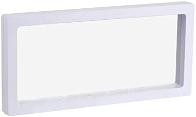 Меканиксот на лебдечкиот рамка на држачот на држачот за приказ 3Д кутија за приказ на накит 9.06 x 4,33 x 0,79 инчи бело за прстен ѓердан