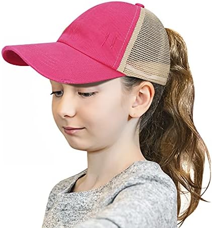 Сјајни потресени решетки девојки Крис Крст конска опашка капа за деца висока неуредна пунџа Понјкап…