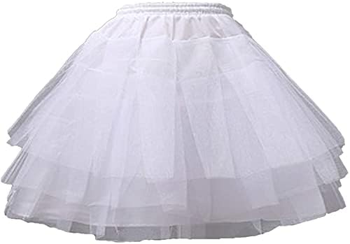 Кошула За Девојчиња Деца 3 Слоја Безвоздушен Кринолински Лизгачки Долен Фустан За Вечерна Свадбена Веселба Бело