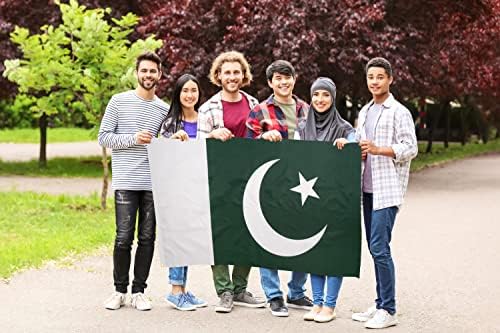Данф Пакистан знаме 3ftx5ft Полиестер Пакистански национален транспарент