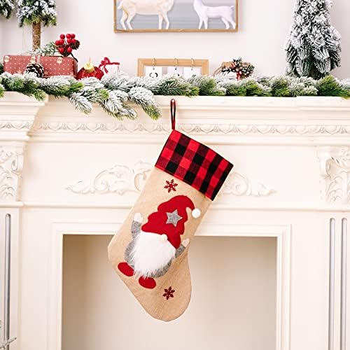Акрилни дијамантски мониста големи чорапи чорапи чорапи Божиќни украси Дома одмор Божиќни забави украси