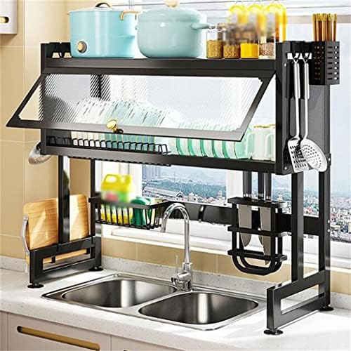 ZLXDP Полка за мијалник за кујнски со кабинет за складирање на плоча за складирање на кабинети, мултифункционален решетка за миење садови