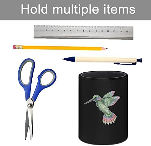 Hummingbird PU кожни држачи за моливи на моливче за тркало со садови за садови за контејнери за канцеларија за канцелариски дом за канцеларија