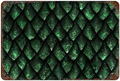 Зелен змеј скала метални ретро wallидни слики што висат слика сите печатени плакета постер железна плоча уметност декоративна мода