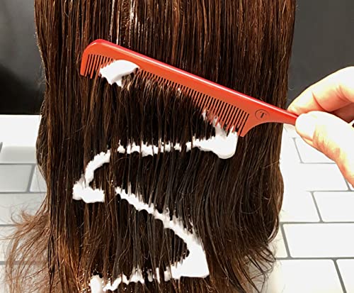 Задевање чешел w/ опашка - целиот тип на коса и текстура - волуменска коса, алатка за фризури, статичко слободно, борба со фриз, висока