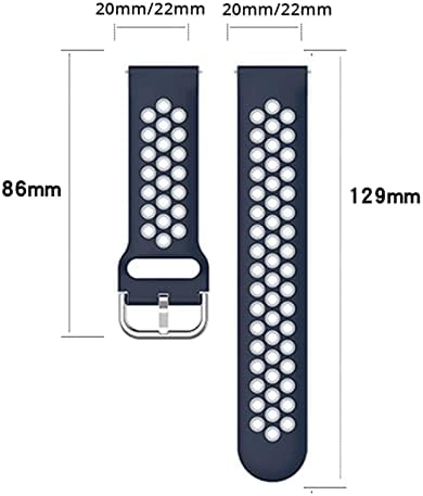 Eeomoik 20 mm Smart Watch Stars Rist Straps за Xiaomi GTS/GTS 2 Mini 2E Silicone Band Bip S U Pro Заменска нараквица