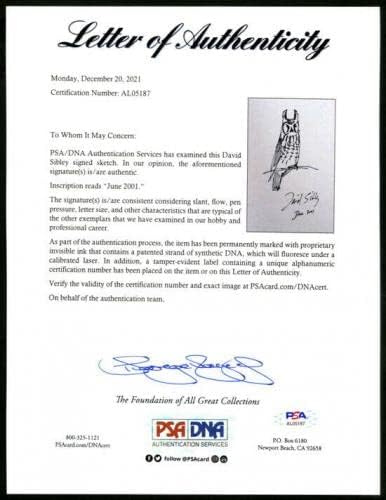 Дејвид Сибили 11 x 14 Оригинална уметничка був Скица Потпишана PSA/DNA Autographed Guide - Фотографии за автограми на колеџ