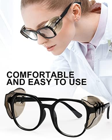 Yuntuo 2/4 пара очила за очи странични штитови за очила на рецепт - одговара на мали до средни очила