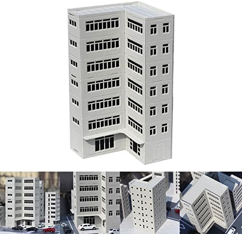 Модел на шамиина модел Rilwy Lyout Building Building Decortions DIY Diorm LSCPE сценографија Lyout City Prtment, 50 -ти 23x21x44cm