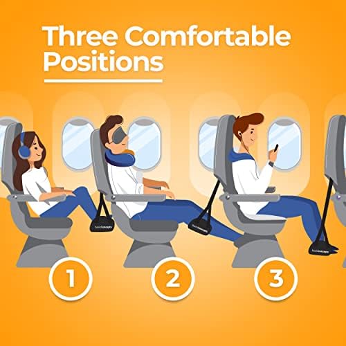 Потпирач за подножје на авиони, совршен авион за нозе Авион или канцеларија за подножје за да ги опуштите нозете - хамак за стапало на авионите