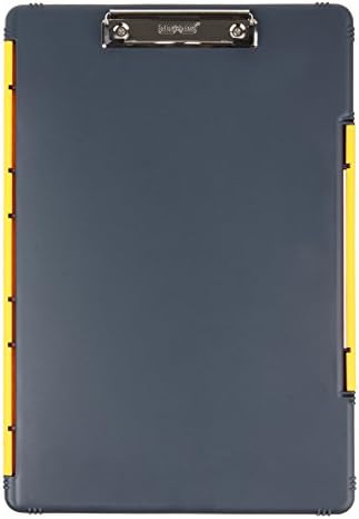 Дексас Правна Големина XL Slimcase 2 Таблата Со Исечоци За Складирање, Сива Со Портокалов Клип, 15.5 x 10.5