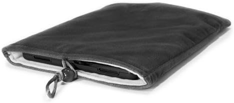 Boxwave Case for Nexus 10 - Velvet торбичка, ракав за меки велур ткаенина со вртеж за Nexus 10, Google Nexus 10 | Пиксел Ц - џет црно