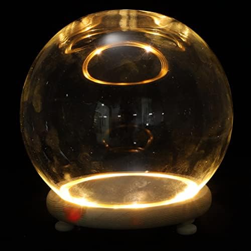 Seworroo стакло дисплеј купола клоче со дрвена база чист занает занаетни снежни глобуси го одржува приказот глобус со светлина за Божиќни