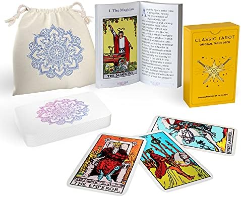 Segesight Classic Tarot картички палуба со водич и премија за постелнина торба - Оригинална Памела Колман Смит Уметнички дела - Тарот картички