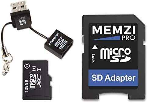 MEMZI PRO 128gb Класа 10 80MB/s Микро SDXC Мемориска Картичка Со Sd Адаптер и Микро USB Читач За Samsung Galaxy S9, S9+, Забелешка 8, J2 Pro, A8,