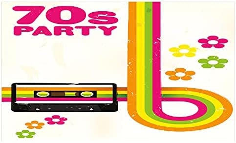 Амбесон 70 -тите држач за четкичка за заби, партиски флаер инспирирани и заоблени ленти со лента за аудио касети со маргаритки, декоративна разноврсна