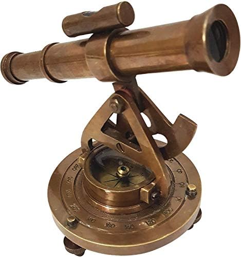 Ливстер Месинг Наутички Алидаде Телескоп со 2 Компас и 5 Месинг Песок Тајмер