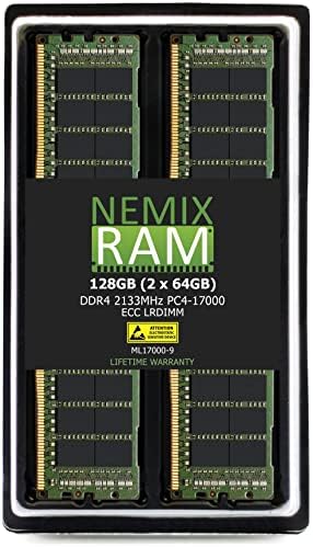 128 GB DDR4-2133MHz PC4-17000 ECC LRDIMM 4RX4 1.2V оптоварување Намалена меморија на серверот со Nemix RAM меморија