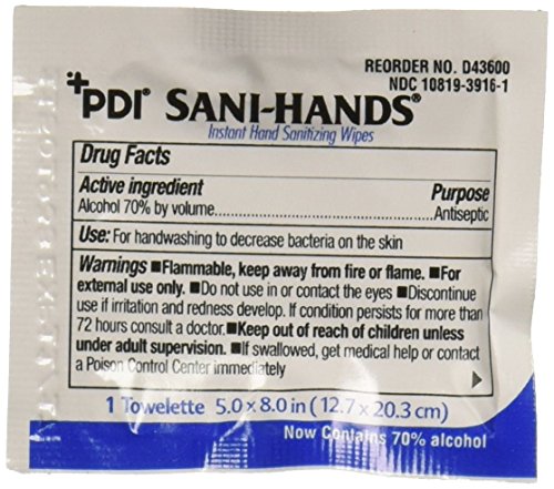 ПДИ-Д43800 Сани-Раце Инстант Марамчиња За Дезинфекција На Раце, Пакување од 100