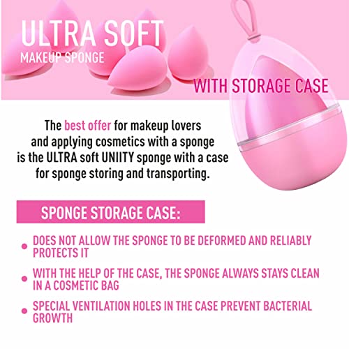 Ултра ултра мека шминка сунѓер - латекс бесплатен / мешавина од сунѓер за убавина / беспрекорен за сунѓер на течен, крем и прав / розова