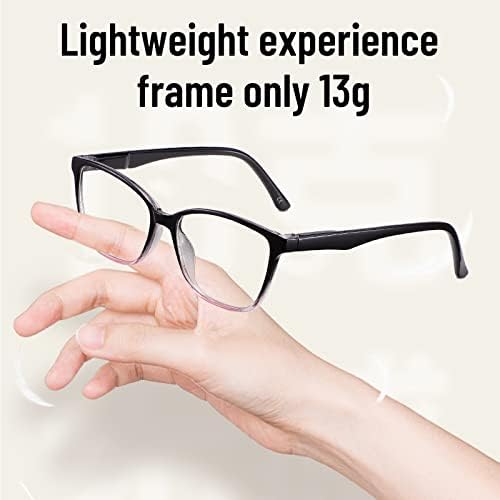 PRZENE 4 Очила за читање на пакувања Сина светлина блокирање со пролетни шарки против главоболка/сјај/вирус на очите